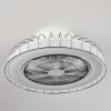 Burmeister Ventilador de techo LED Blanca, 1 luz, Mando a distancia