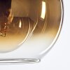 Koyoto Lámpara Colgante Cristal 20 cm dorado, Transparente, 3 luces