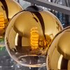 Koyoto Lámpara Colgante Cristal 20 cm dorado, Transparente, 3 luces