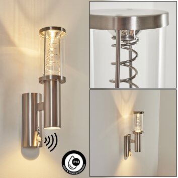 Natalia Aplique para exterior Acero inoxidable, 2 luces Natalia Aplique para exterior Acero inoxidable, 2 luces