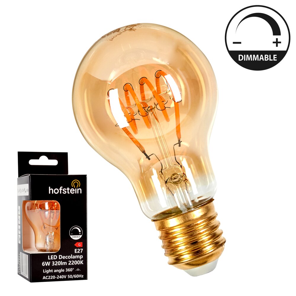 E27 LED 6 watt 2200 Kelvin 320 lúmenes main product photo