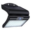 Globo SOLAR Aplique para exterior LED Gris, Negro, 1 luz, Sensor de movimiento