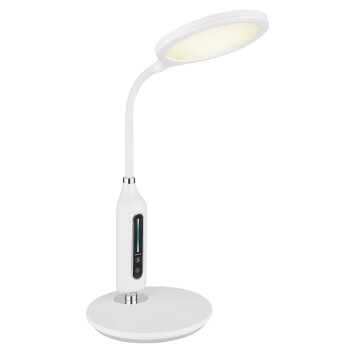 Globo FRUGGY Lámpara de mesa LED Cromo, Blanca, 1 luz