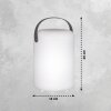FHL easy Orno Lámpara de mesa LED Blanca, 1 luz, Mando a distancia, Cambia de color