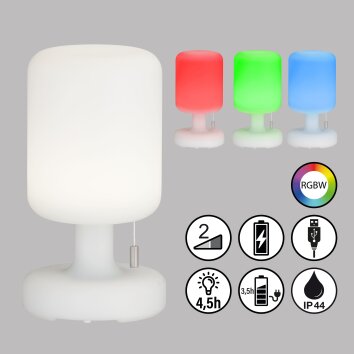 FHL easy Termoli Lámpara de mesa LED Blanca, 1 luz, Cambia de color