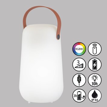 FHL easy Collgar Lámpara de mesa LED Blanca, 1 luz, Mando a distancia, Cambia de color