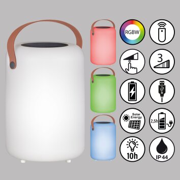 FHL easy Orno Lámpara solare LED Blanca, 1 luz, Mando a distancia, Cambia de color