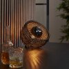 Coil Lámpara de mesa marrón oscuro, Níquel-mate, 1 luz