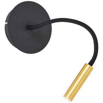 Brilliant Jutta Aplique LED Negro, 1 luz