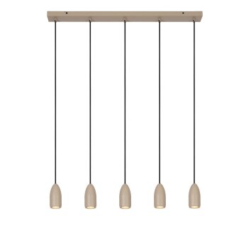 Lucide EVORA Lámpara Colgante Gris topo, 5 luces