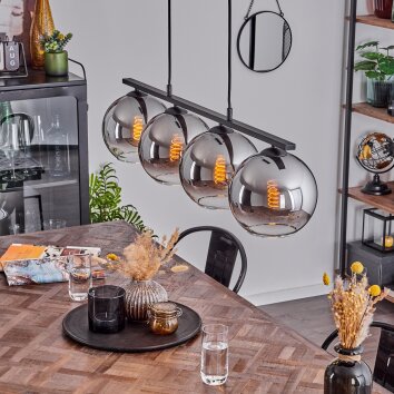 Koyoto Lámpara Colgante Cristal 20 cm Ahumado, 4 luces Koyoto Lámpara Colgante Cristal 20 cm Ahumado, 4 luces