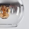 Koyoto Lámpara Colgante Cristal 15 cm Ahumado, 5 luces