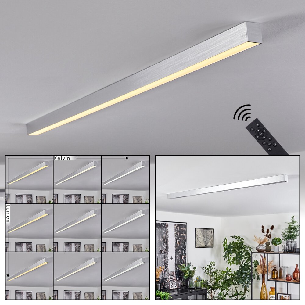 Dubuisson Lámpara de Techo LED Aluminio, 1 luz, Mando a distancia main product photo