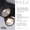 Paul Neuhaus PURE-NOLA Lámpara de Techo LED Negro, 4 luces