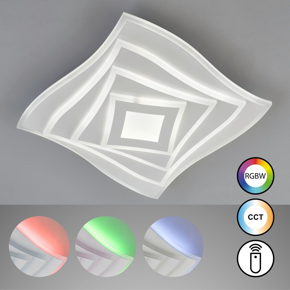 Fischer & Honsel Hero Lámpara de Techo LED Blanca, 1 luz, Mando a distancia, Cambia de color main product photo