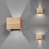 Fischer & Honsel Paloma Aplique LED Madera clara, 2 luces