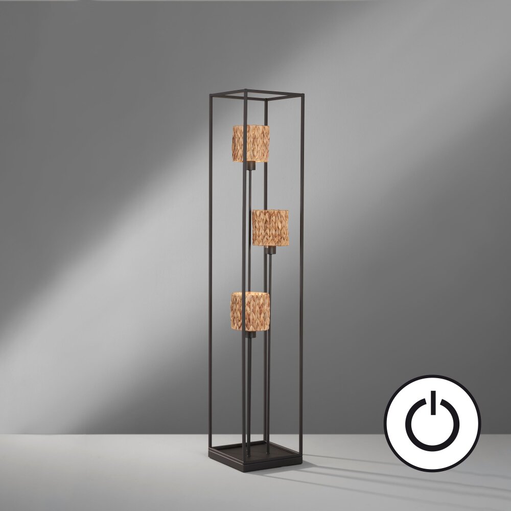 Fischer & Honsel Hyazinthe Lámpara de Pie Negro, 3 luces main product photo