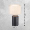 Fischer & Honsel Bois Lámpara de mesa Negro, 1 luz