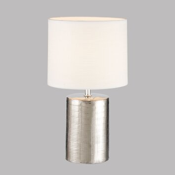 Fischer & Honsel Prata Lámpara de mesa Plata, 1 luz