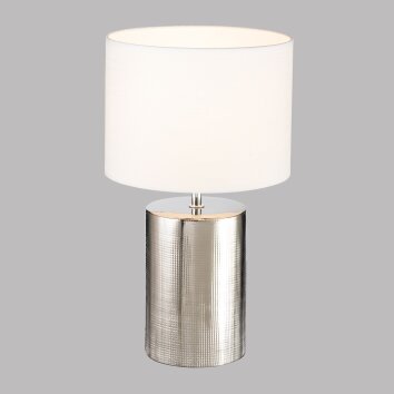 Fischer & Honsel Prata Lámpara de mesa Plata, 1 luz