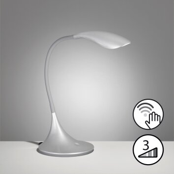 Fischer & Honsel Nil Lámpara de mesa LED Plata, 1 luz