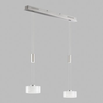 Fischer & Honsel Lavin Lámpara Colgante LED Níquel-mate, 2 luces