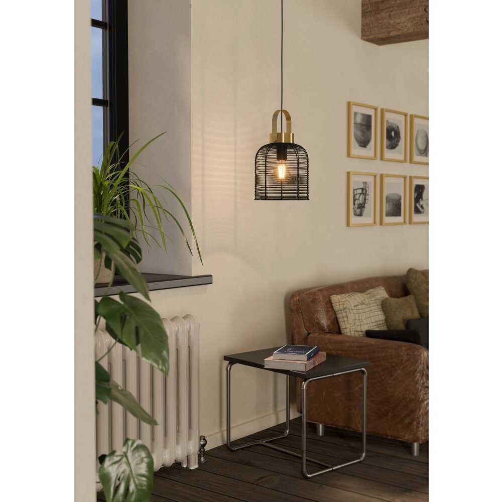Eglo ROUNDHAM Lámpara Colgante Latón, Negro, 1 luz main product photo