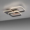 Leuchten-Direkt SEVENT Lámpara de Techo LED Color madera, Negro, 1 luz