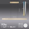 Paul Neuhaus PURE-MOTO-RISE Lámpara Colgante LED dorado, 3 luces, Mando a distancia