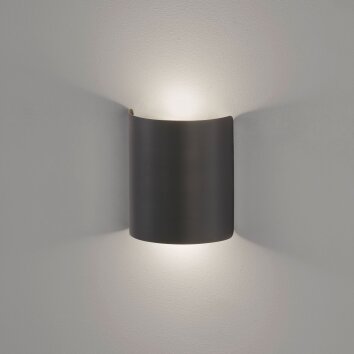 Fischer & Honsel Halv Aplique LED Negro, 2 luces