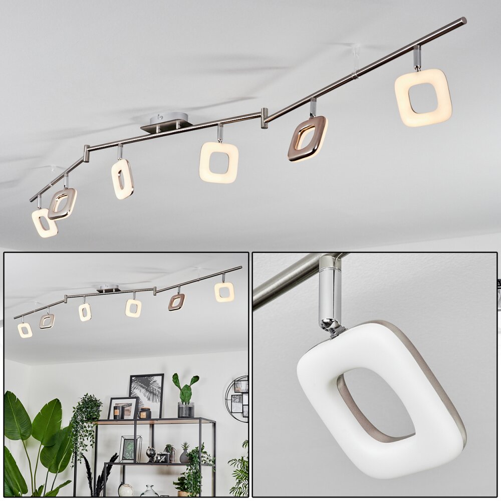 Villenauxe Lámpara de Techo LED Níquel-mate, 6 luces main product photo