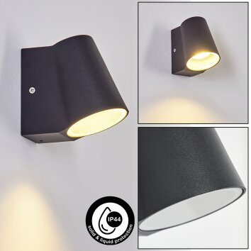 Swisher Aplique para exterior LED Negro, 1 luz