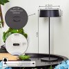 Kouvi Lámpara de mesa LED Negro, 1 luz
