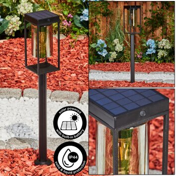 Palanga Poste de Jardín Negro, 1 luz