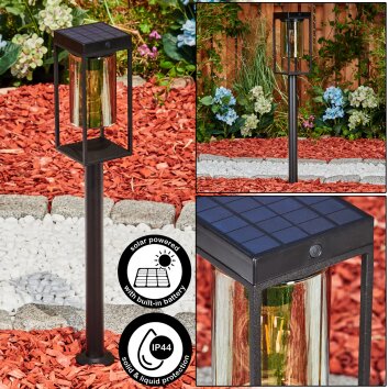 Palanga Poste de Jardín LED Negro, 1 luz