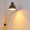 Higashi Lámpara de Pie Madera clara, Negro, 1 luz