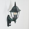 Naofe Aplique para exterior Verde, Negro, 1 luz, Sensor de movimiento
