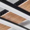 Nganbeto Lámpara de Techo LED Color madera, Negro, 1 luz