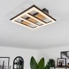 Nganbeto Lámpara de Techo LED Color madera, Negro, 1 luz