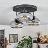 Haikala Lámpara de Techo Transparente, Ahumado, 3 luces