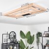 Surisultana Lámpara de Techo LED Madera clara, 2 luces