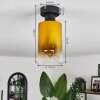 Hunouri Lámpara de Techo Negro, 1 luz