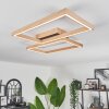 Surisultana Lámpara de Techo LED Madera clara, Negro, 2 luces