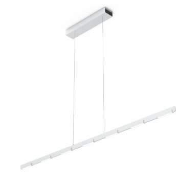 Steinhauer Bloc Lámpara Colgante LED Acero bruñido, 11 luces