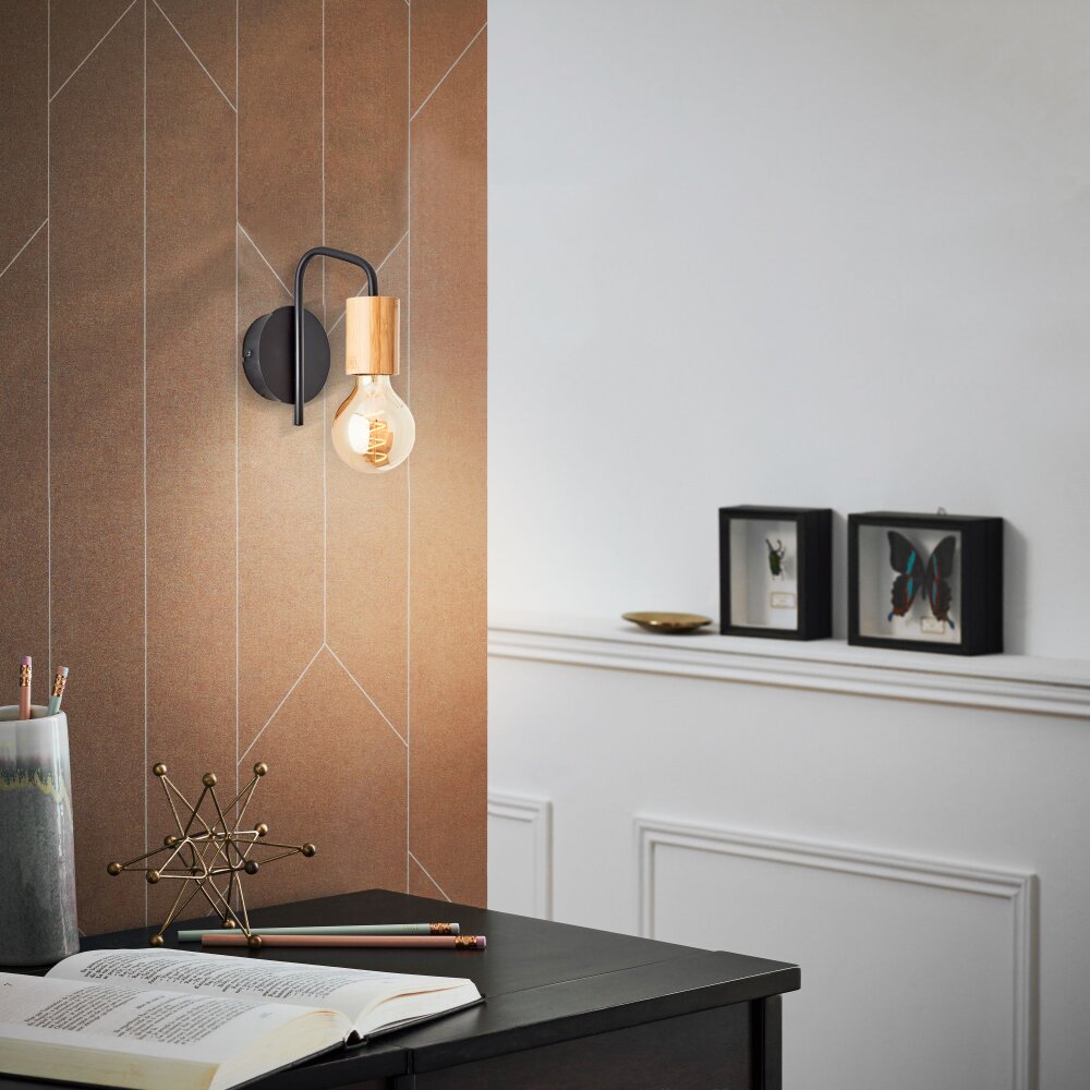Brilliant Elyna Aplique Crudo, Negro, 1 luz main product photo