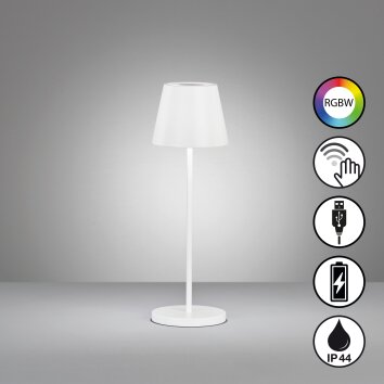 FHL easy Cosenza 2.0 Lámpara de mesa LED Blanca, 1 luz, Cambia de color