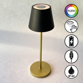 FHL easy Cosenza 2.0 Lámpara de mesa LED Negro, 1 luz, Cambia de color