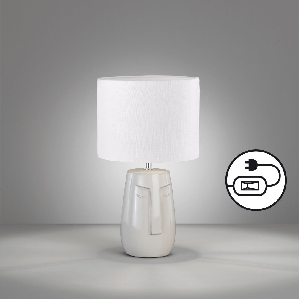 Fischer & Honsel Face Lámpara de mesa Beige, 1 luz main product photo