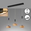 Fischer & Honsel SHINEWOOD Lámpara Colgante LED Negro, 3 luces