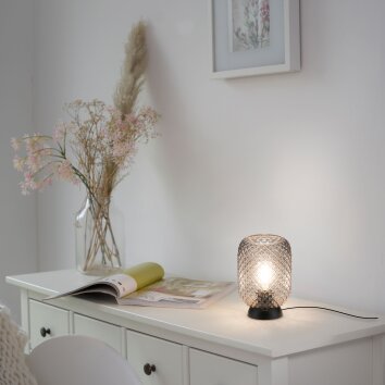 Leuchten Direkt REISHI Lámpara de mesa Negro, 1 luz
